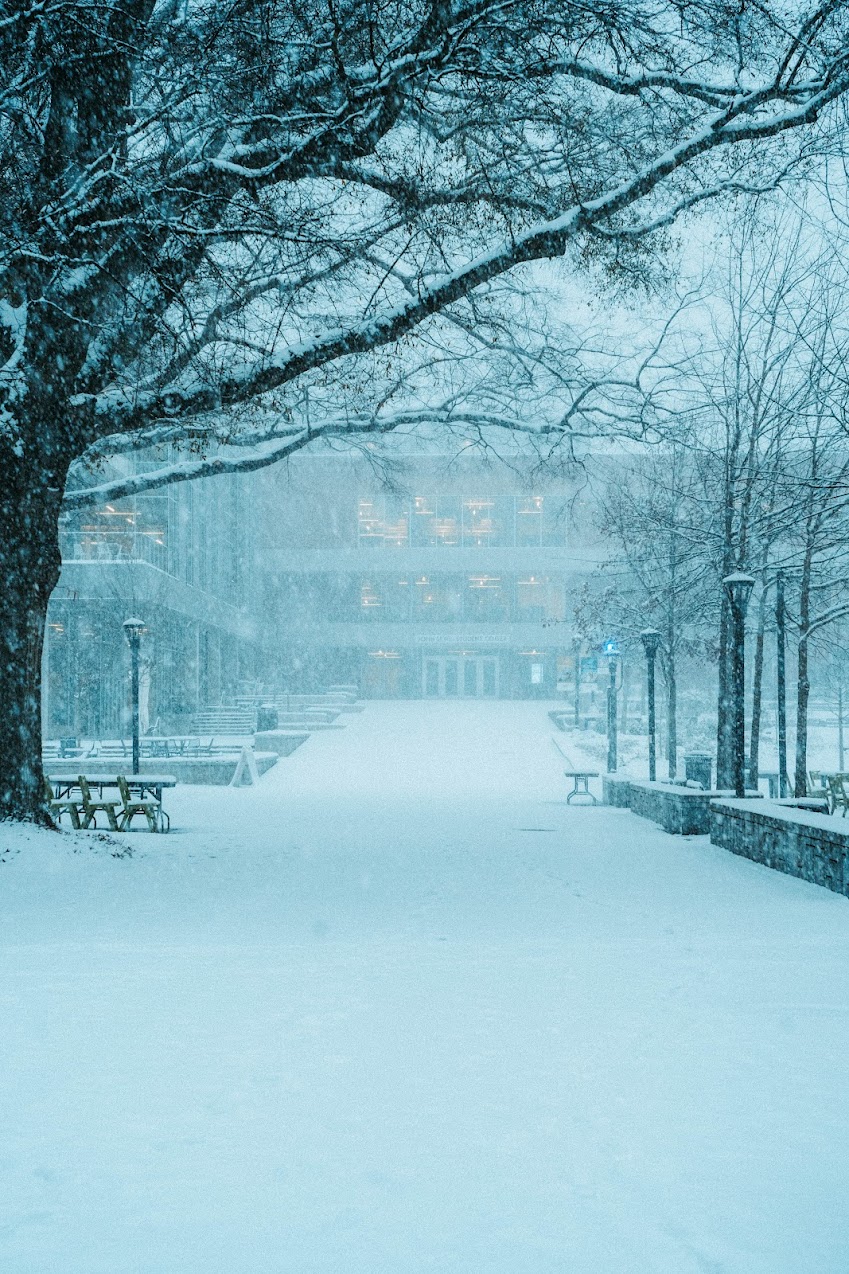 The Georgia Institute of Technology campus in the snow